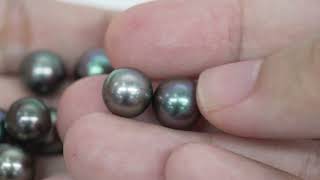 16pcs "Mid High luster" Green Cherry 9mm - RSR TOP/AAA Quality Tahitian Pearl Auction LOT37 WP103