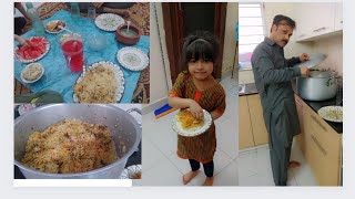 aj aye mehman karachi se aur biryani b bahar se banwali😍😍