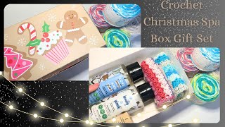 How To Crochet Christmas Spa Gift Box/ Crochet Washcloths, Crochet Scrubby, Easy Crochet Christmas