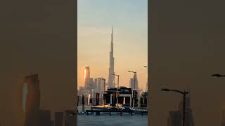 Iconic Dubai View | Burj Khalifa & City Landmarks with Cars in Motion | Street View