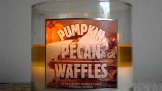 Bath and Body Works Candle Review- Candle of the Week: Pumpkin Pecan Waffles