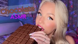 ASMR WITH CHOCOLATE🍫Tapping, scratching, and crinkles✨