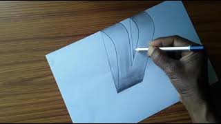 How to Draw Letter V in 3D - drawing sheet