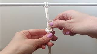 SAILOR KNOT - 1-MINUTE DIY macrame tutorial - slow version (perfect for beginners too!)