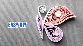 Easy Quilled Half Butterfly 🦋 | Paper Crafts | Quilling Butterfly | DIY Butterfly