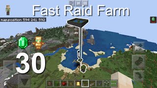 Minecraft Bedrock Tutorials(30) - How to build a Fast Raid Farm (Emerald Farm)