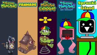 My Singing Monsters, Monster Explorers, Lost Landscapes, Sprunki Island | Redesign Comparisons