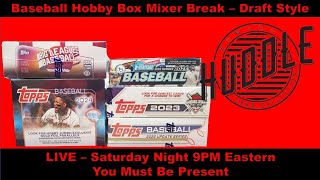 Baseball Hobby Box Mixer Break Draft Style