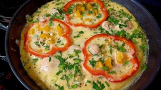 Сытный завтрак или ужин за 5 минут! Очень простой и вкусный рецепт!