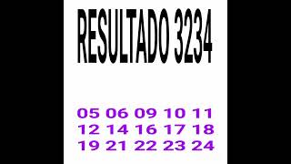 RESULTADO DA LOTOFACIL 3234