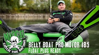 Das perfekte Belly Boat fürs Welsangeln I BELLY BOAT PRO-MOTOR 185 I E-Motor & Float Plus I MADCAT