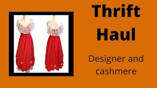 Crazy with Cashmere, Carhartt, Escada, Stuart Weitzman and More | Thrift Haul to Resell | Thrifted