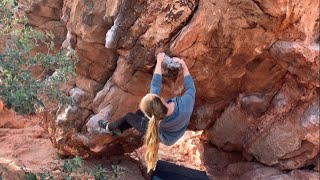 The High Road V7, Red Rock Bouldering