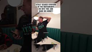 Vitaly scares everyone in the restaurants he hits 110x and made big money! #vitaly #vitalyzdtv