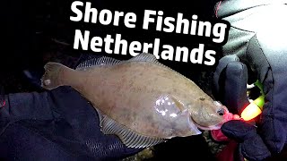 Brandungsangeln Winter Niederlande - Shore fishing Netherlands - Plattfisch fangen in Holland