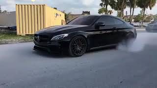 MERCEDES C63s AMG burnout