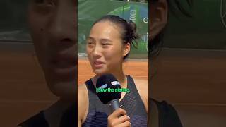 Qinwen Zheng didn’t know who Krejcikova was 😭 #tennis