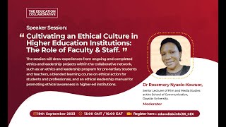 Cultivating an Ethical Culture in Higher Education Institutions