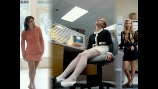 Parker Posey, Lisa Kudrow, Toni Collette, others - short skirts w/pantyhose 1997 movie ClockWatchers