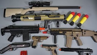 Military Toy Gun M24 Sniper Rifle - Nerf Gun Rocket Launcher - Airsoft  SCAR-L - Toy Guns Collection