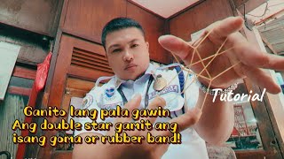 Double star gamit goma | Paano gumawa ng double star gamit ang isang goma or rubber band.