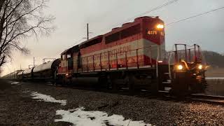 WAMX 4171 Rolls East Through a February Thunderstorm