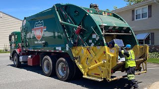 IWS Pete McNeilus Rear Loader Garbage Truck on Manual Recycle