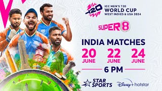 T20 WC - India schedule for Super 8 || India matches for super 8