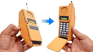 Старый Motorola PT 550, Как сделать раскладушку из картона, Как сделать телефон из картона