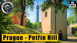 Prague Walking Tour of Petřín Hill and Strahov Monastery 🇨🇿 Czech Republic 4k HDR ASMR