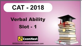 CAT - 2018 | VA | Slot - 1 | Original Questions | Solutions | Online Coaching | Verbal Ability