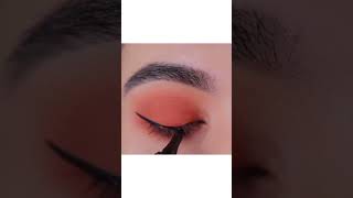 Orange eye makeup look tutorial #makeup #eyemakeup #beautiful