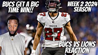 Reaction To Tampa Bay Buccaneers vs Detroit Lions Game Highlights | NFL 2024 Season Week 2