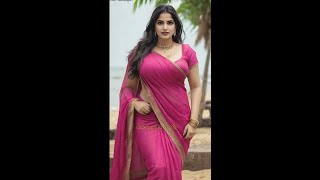 [4K] beauty  AI  Indian Lookbook plus sizesaree best color #beauty