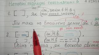 Неповні порівняльні речення. Узагальнення.