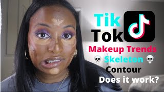 Tiktok made me try it | Skeleton Contour #tiktokmakeup