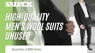 Virtual Product Inspection at Salvex - High-Quality Men's Wool Suits - Unused (4,000 Units)