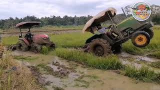 Yanmar 4WD tractor stuck in mud || #tractor #yanmar #polonnaruwa #srilanka