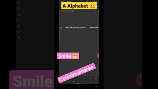 Smile emoji design program in c || c pattern program #short #shorts #programming #question #video