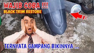 WAJIB COBA !!! INI CARA BIKIN BLACK TRIM RESTORE PENGHITAM DASHBOARD MOTOR / mobil