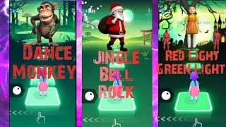 Dance Monkey vs Jingle Bell Rock vs Red Light Green Light | Tiles Hop EDM Rush