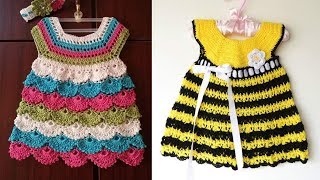 MODERNOS VESTIDOS PARA NIÑAS  _  TEJIDOS A CROCHET