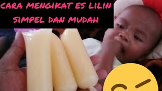 cara mengikat es lilin tampa karet. cukup sedia tali rafia