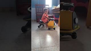 Hashvanth playing with Swing car#cutenessoverload#boybaby #trend#trending #cutebaby#swingcar