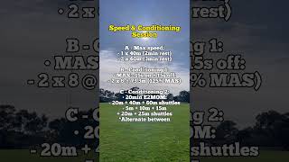 Speed & Conditioning Session - 28/8/24