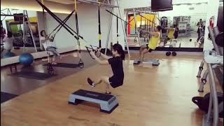 TRX workout training at GoldGym