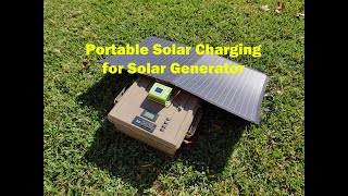 PORTABLE SOLAR CHARGING FOR SOLAR GENERATOR