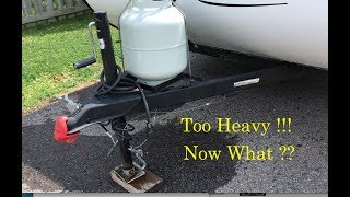 Lighten Trailer Tongue Weight too heavy easy fix. RV travel trailer balance adjustment