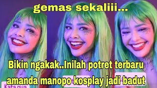 Bikin ngakak..Inilah potret terbaru amanda manopo kosplay jadi badut