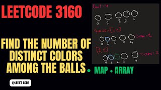 3160. Find the Number of Distinct Colors Among the Balls | Map | Logic | LeetCode | Medium | Array